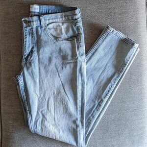 Ovadia & Sons Men's Light Wash Denim Stretch Skinny Jeans